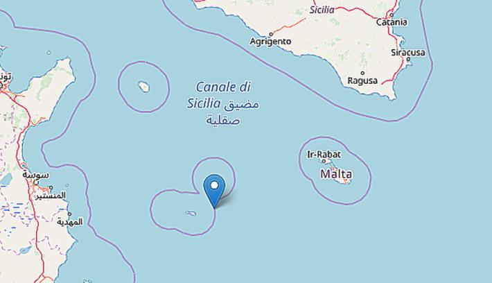 Scossa di magnitudo 3.2 tra Lampedusa e Linosa