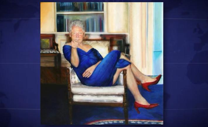 Epstein: in casa Ny spunta quadro con Clinton vestito da Lewinksy