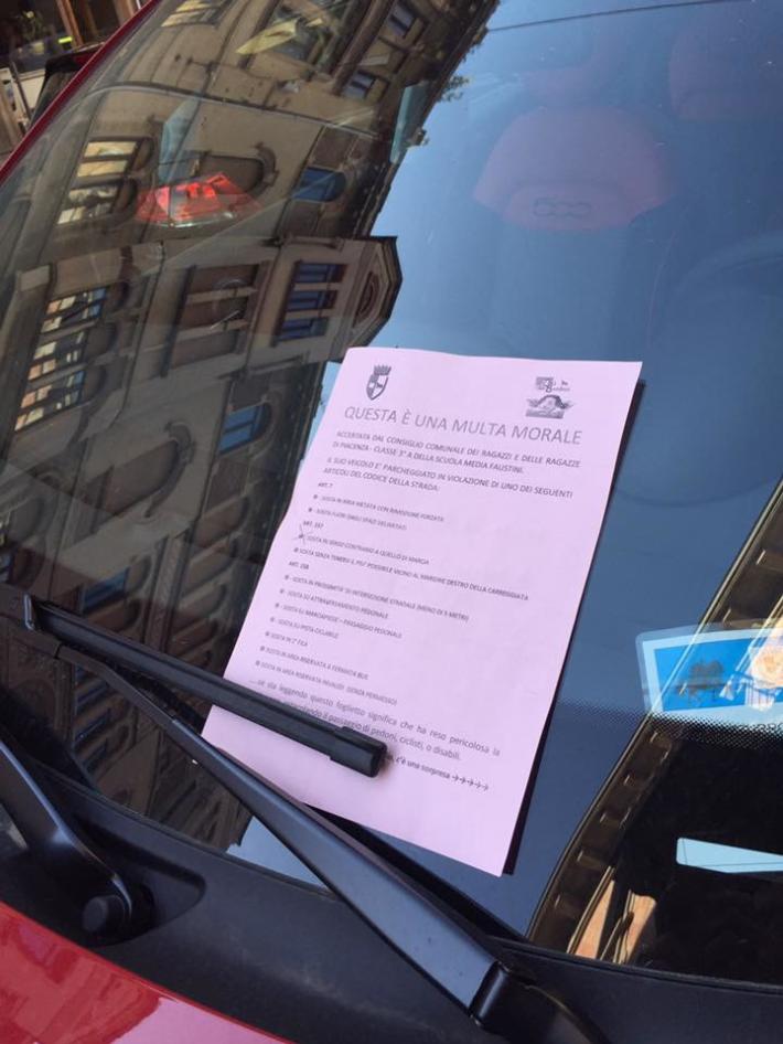 Multe morali: quando i vigili sono i bambini