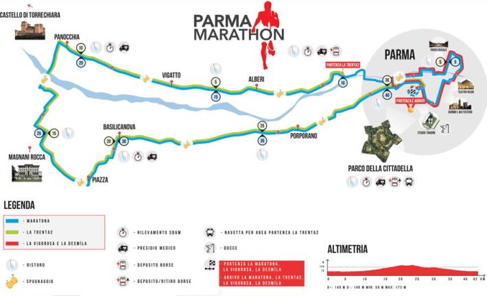 Domenica mattina si corre la Parma Marathon: l'elenco delle strade chiuse
