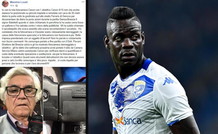 Un fotografo: 'Balotelli ha preso a calci la mia attrezzatura'