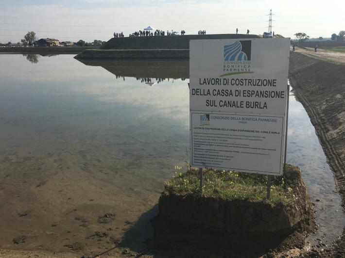 Debutta la cassa di espansione del canale Burla. Con simulazione