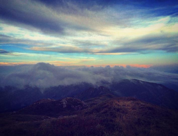 I colori del tramonto sul Marmagna