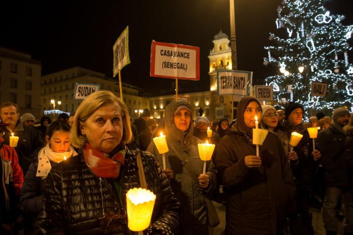 Le iniziative per i fedeli:  Messe e marce per la pace