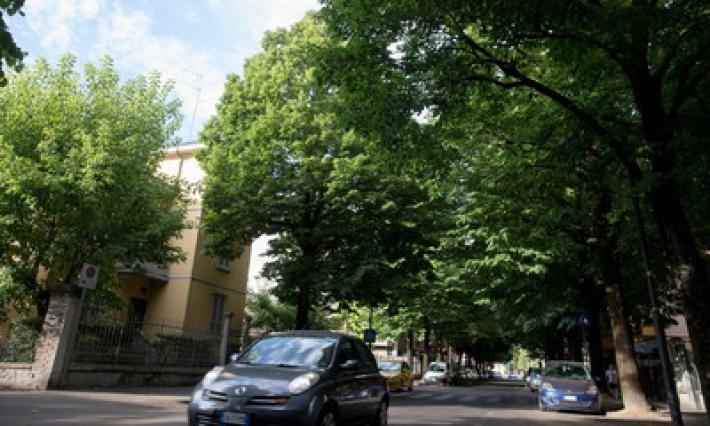 Potatura di via Spezia, si transita in una corsia