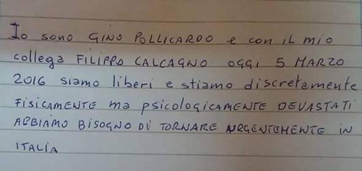 Liberi gli altri due tecnici della Bonatti: le prime foto