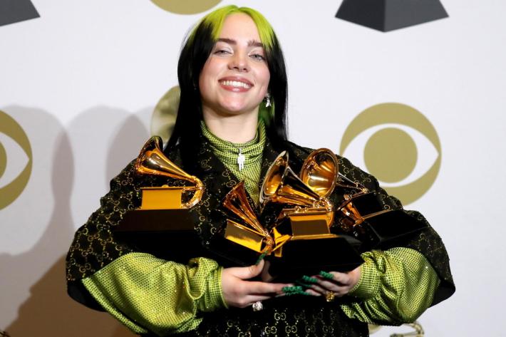 Grammy: trionfo di Billie Eilish, vince in 5 categorie