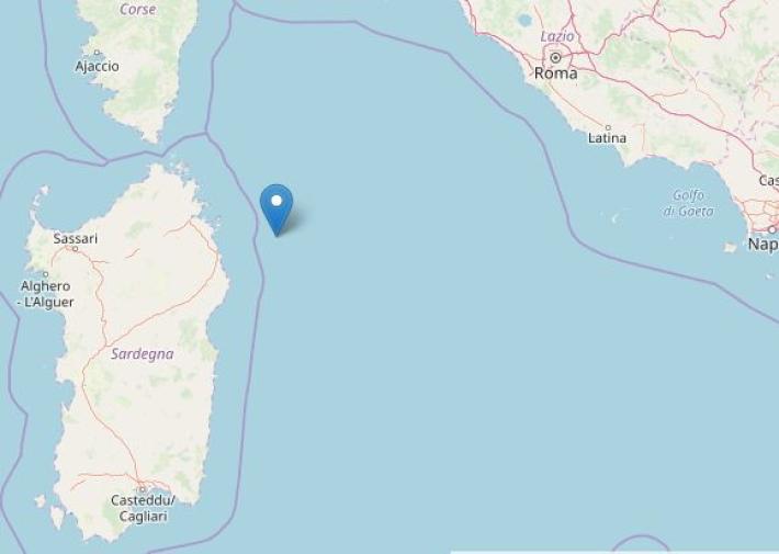 Scossa di terremoto di magnitudo 3.5 al largo di Olbia