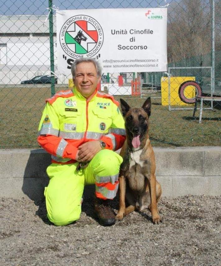Langhirano, Augusto Gentile e l'unit&agrave; cinofila hanno perso Nadir, cane soccorritore