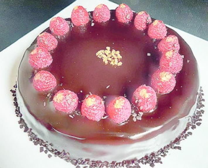 Fondant senza farina al cioccolato e lamponi