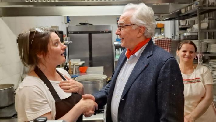 Ducasse ha fatto visita alla trattoria Il Duomo