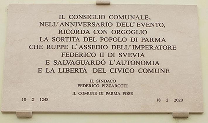 Corretta la lapide: Federico ritorna di Svevia