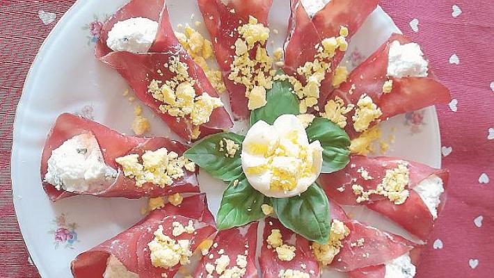 Freschi e gustosi involtini di bresaola