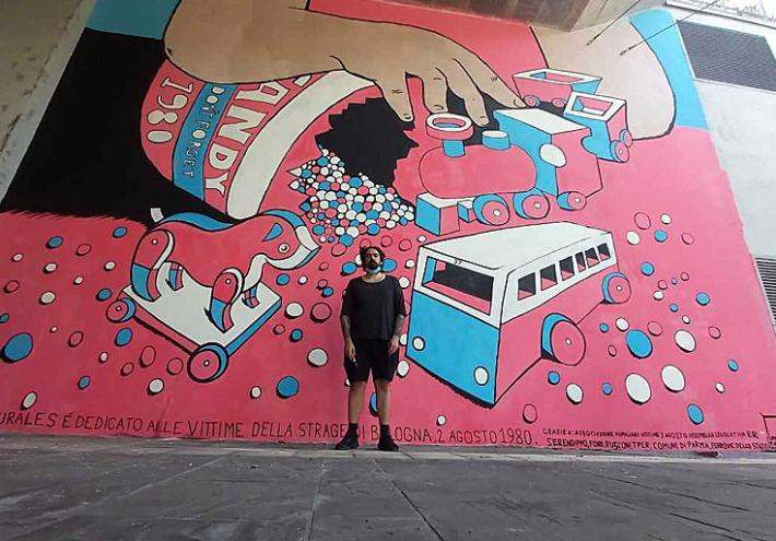 2 agosto: a Parma un murales di Alessandro Canu in ricordo vittime