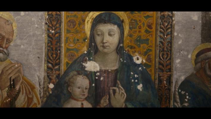 Madonna ritrovata, l'affresco prende vita in un video e sui social