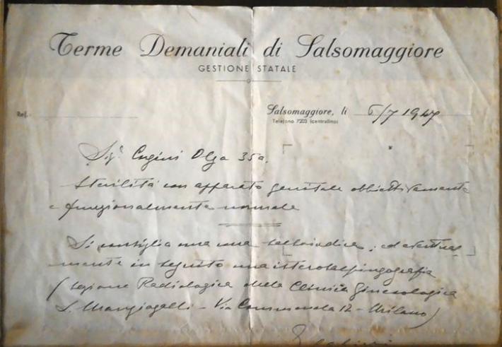 Mamma Olga e le cure termali: come Sophia, prima di Sophia