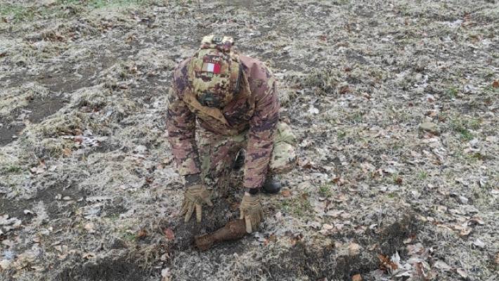 Trovata e fatta brillare una bomba da mortaio