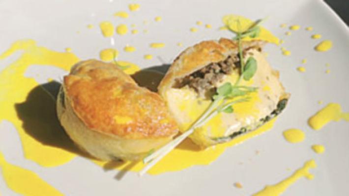 Flan alla Wellington e alla crema allo zafferano