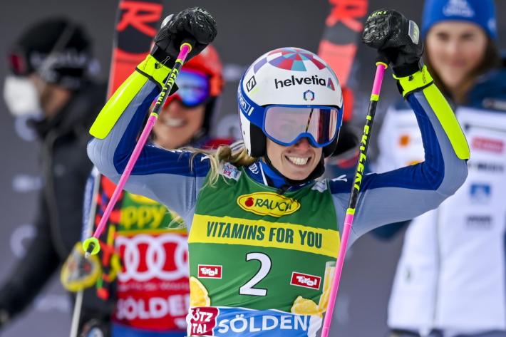 Trionfo azzurro: prima Bassino, seconda Brignone