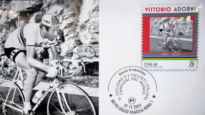Vittorio Adorni: un francobollo celebra il mito