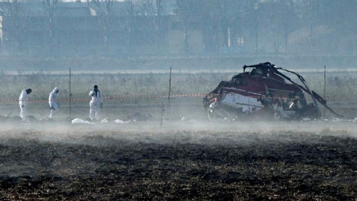 Elicottero precipitato, via alla autopsie sui tre corpi: 60 giorni per le risposte