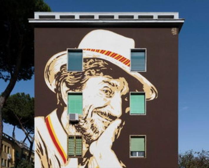 Proietti, un murale omaggio al Tufello