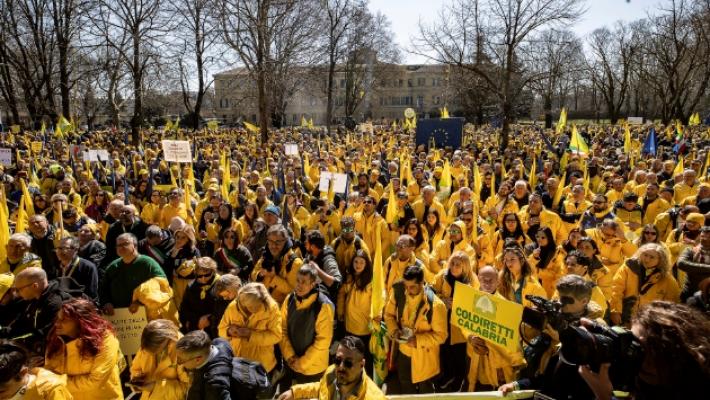 Ventimila agricoltori hanno invaso la citt&agrave;