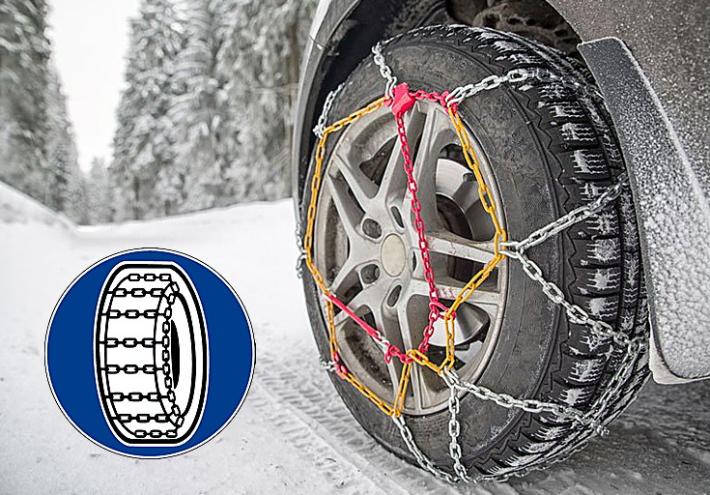 Obbligo di catene o gomme da neve su tutte le strade provinciali