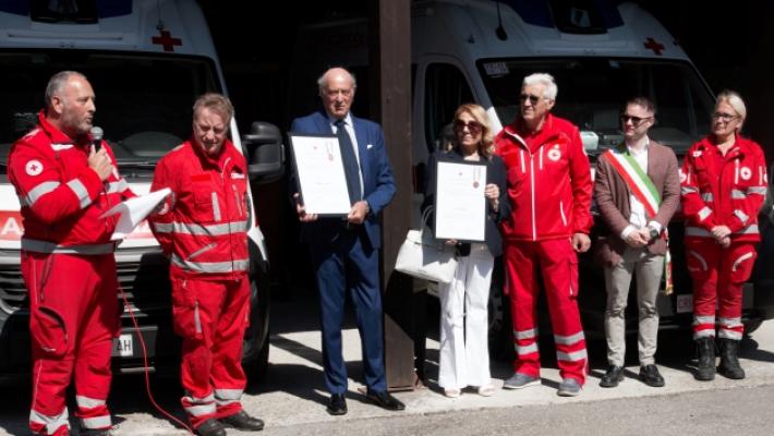 Croce rossa, nuova automedica. L'ha donata la famiglia Chiari