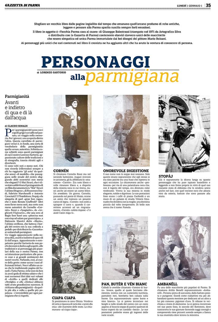 L'inserto "Personaggi alla parmigiana" con la Gazzetta