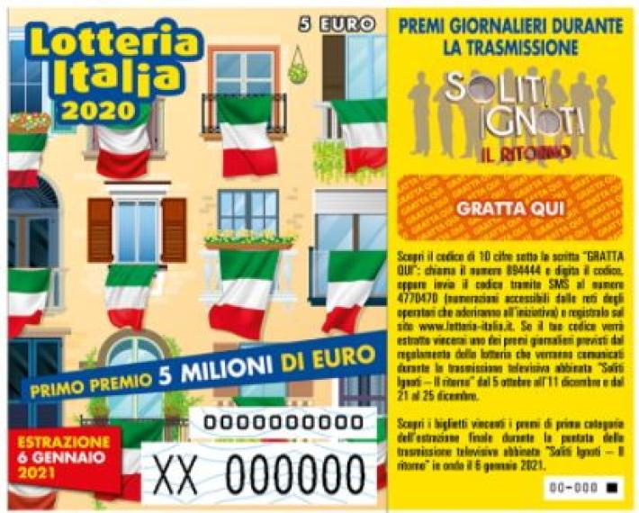 Lotteria Italia, il primo premio da 5 milioni di euro va a Pesaro. A Parma un biblietto da 25 mila euro