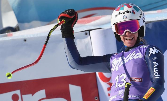 Bassino show nel Super G di St Anton, dietro solo alla  Gut