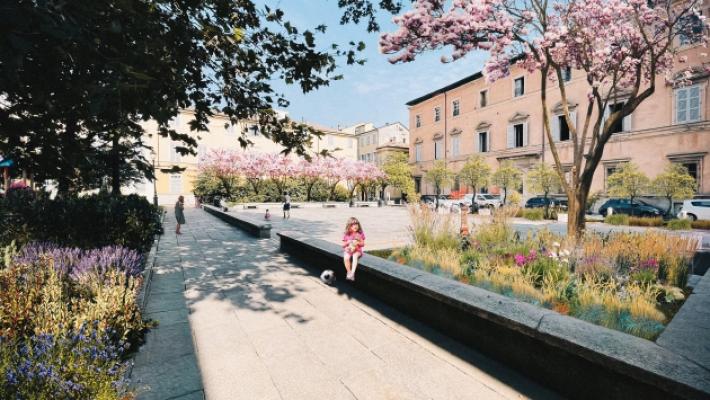 KilometroVerde ridisegna piazzale Borri: in arrivo nuovi giochi e piante anti-caldo