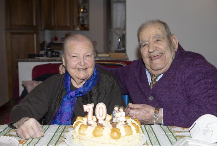 Celestina e Romano, 70 anni d'amore
