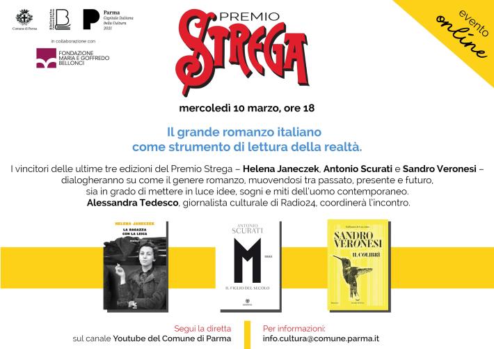 Comune di Parma e Premio Strega, due webinar in programma