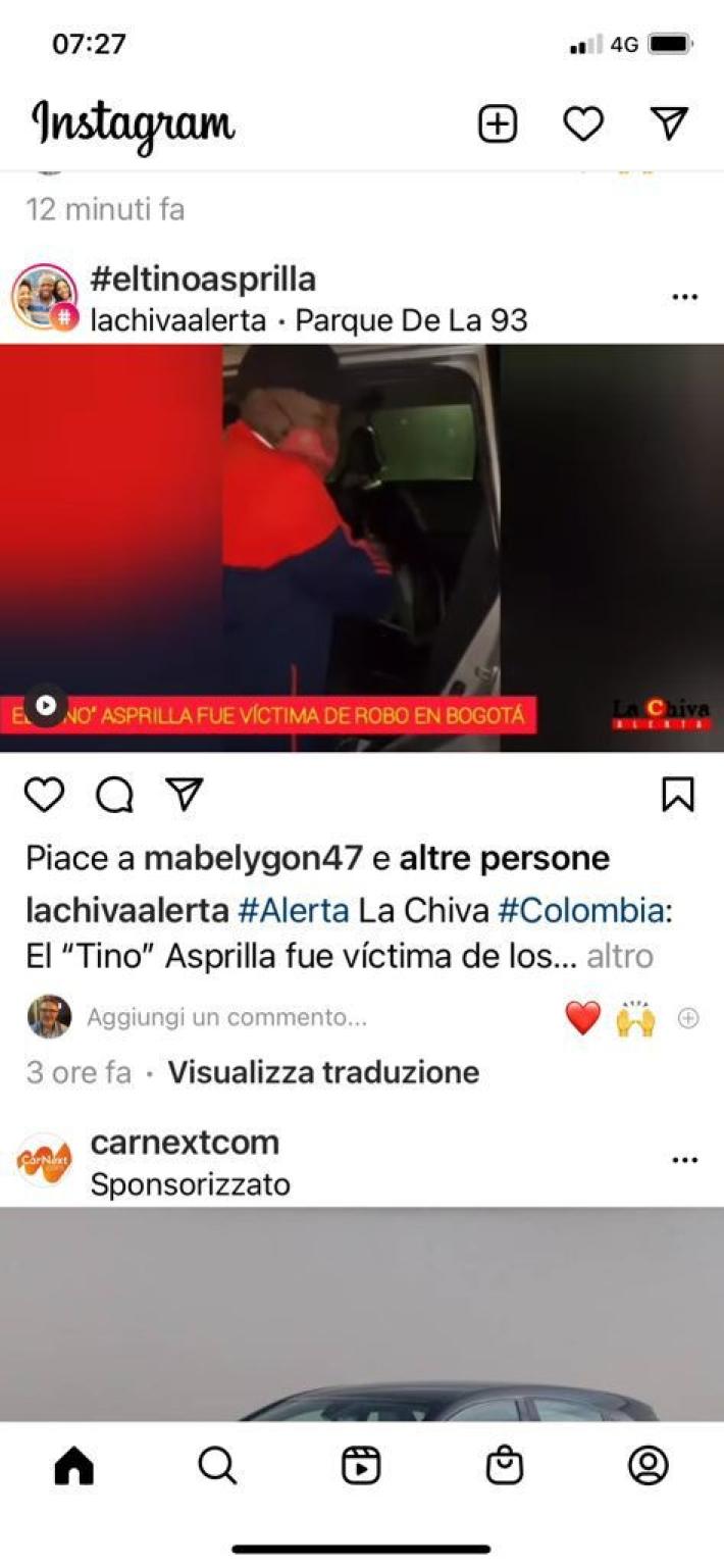 Asprilla derubato a Bogot&agrave;