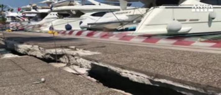 Sisma a Kos, la faglia lungo il pontile