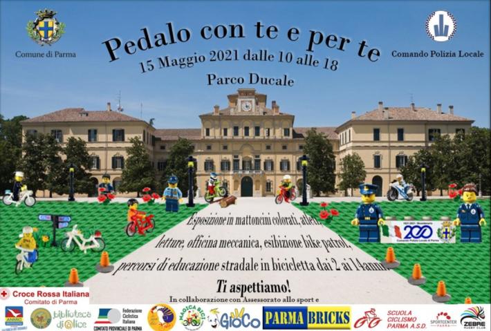 Sabato al Parco Ducale i vigili fanno educazione stradale a bambini e ragazzi in bicicletta