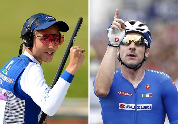 Elia Viviani e Jessica Rossi portabandiera Italia a Tokyo