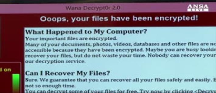 Cyberattacco: colpiti 100mila sistemi in 150 Paesi