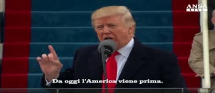 Trump: ''Da oggi l'America viene prima''