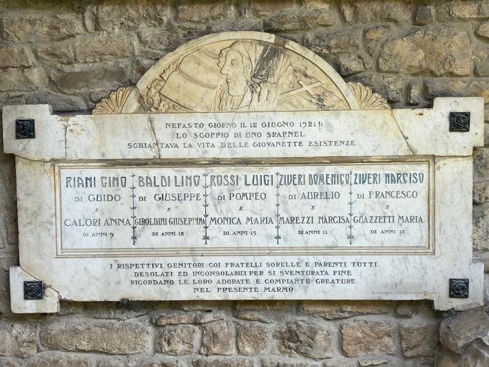 A Bazzano, cent'anni fa,  lo scoppio e cinque ragazzi morti