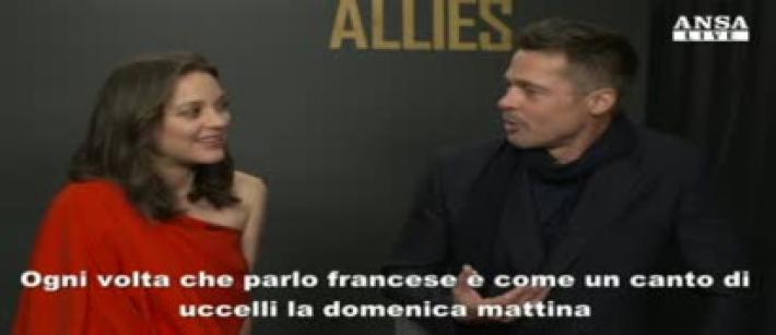 Brad Pitt e Marion Cotillard, scaramucce in francese per "Allied"
