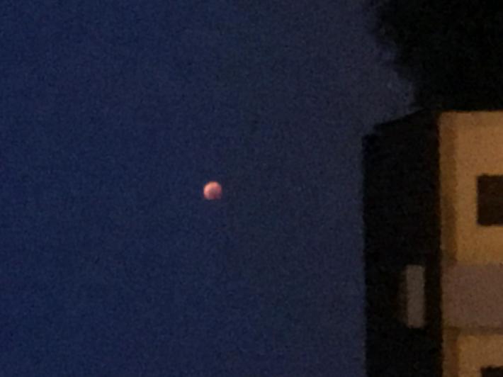Eclissi lunare dal balcone di Marco a Colorno 