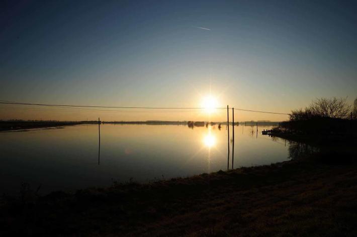 Tramonto a Lentigione