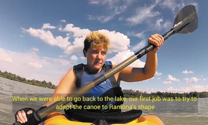 Ramona, in canoa contro l'handicap