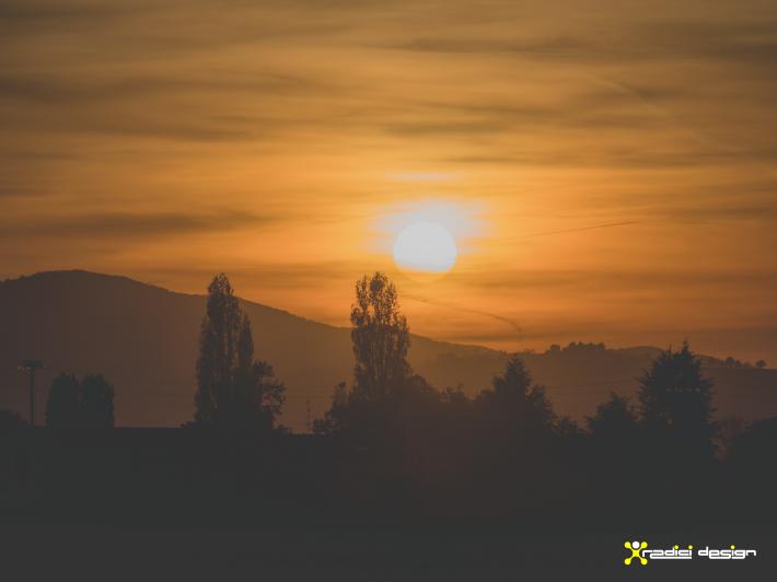 Tramonto infuocato a Bannone