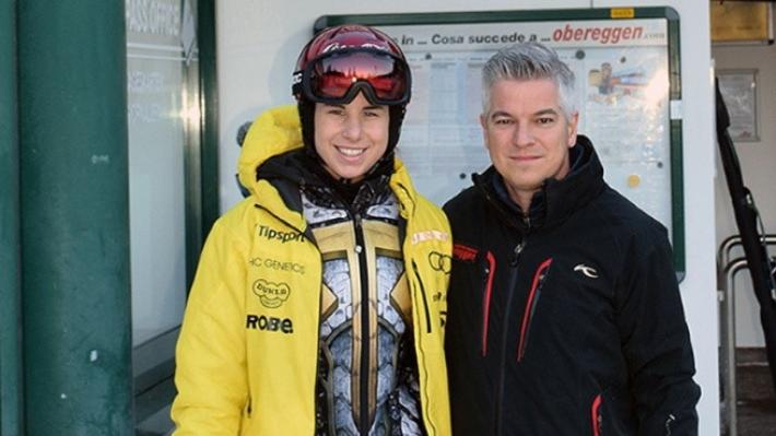 Ester Ledecka al lavoro a Obereggen