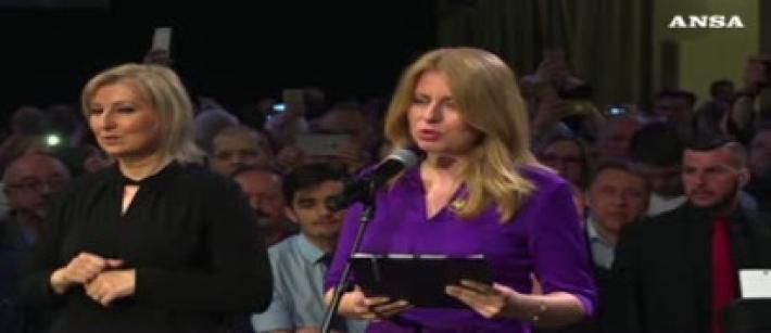 Trionfo Caputova: &egrave; la prima donna presidente della Slovacchia  Video