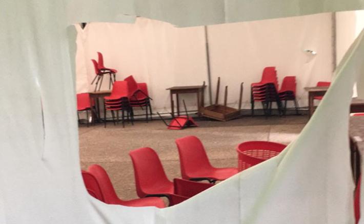 Parco Corazza, squarciato il tendone della festa di San Vitale  